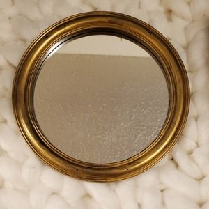 Vintage Style Boho Round Gold Mirror